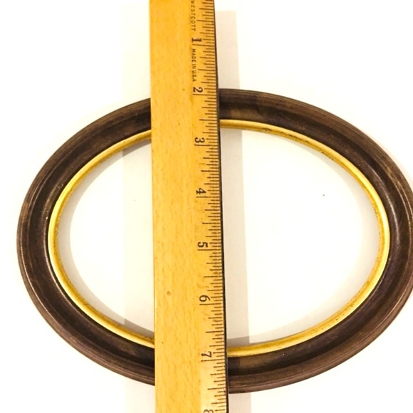 Wood oval frame, made in Italy - Picture 6 of 7